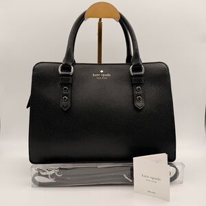Spade New York Black Mulberry Street Lise Satchel | Work Tote Bag